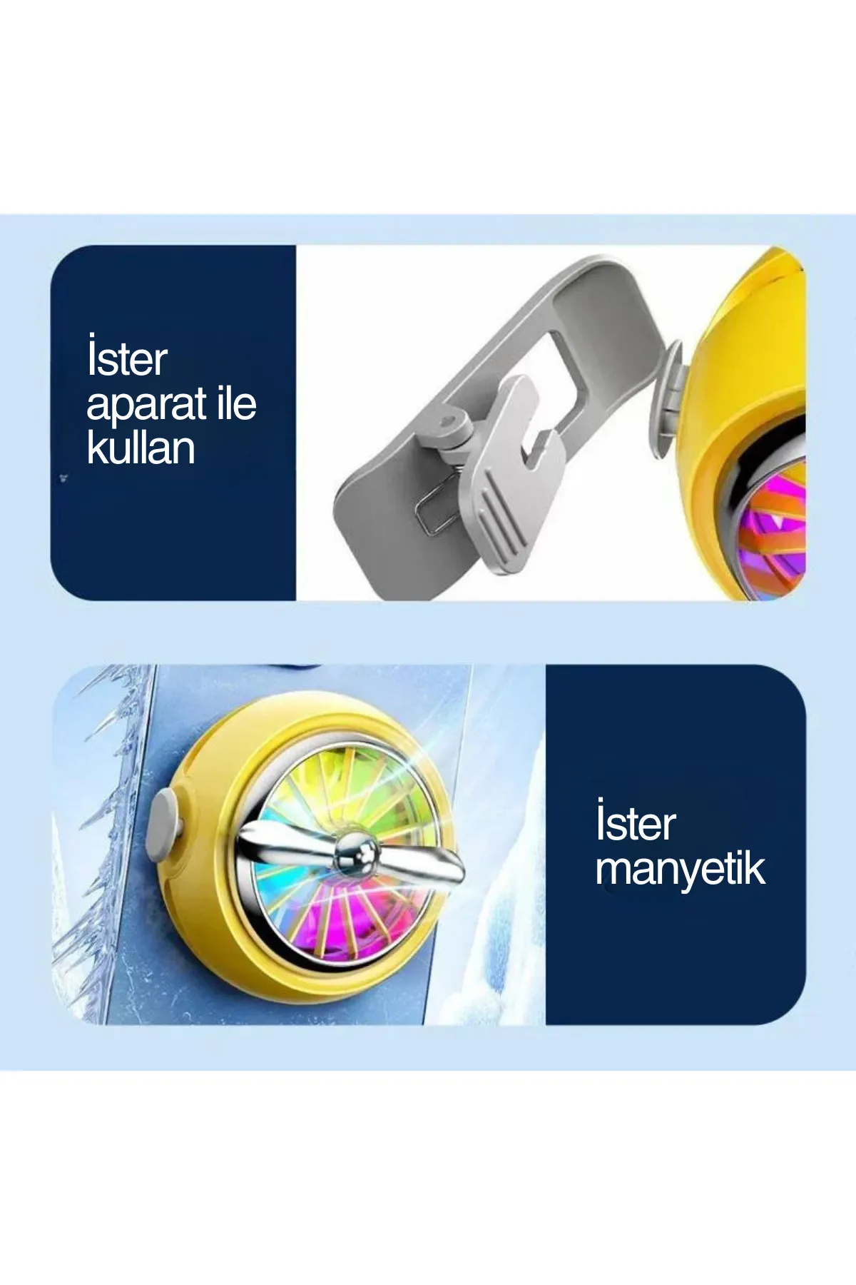 Bilişim Burada A02  Evrensel Android Ios Uyumlu Soğutucu Manyetik Telefon Soğutma Fanı